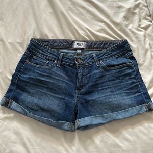 Paige denim Jean shorts size 28 dark wash stretch